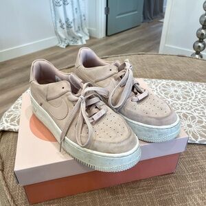 Nike Blush Pink Air Force 1 Sneakers